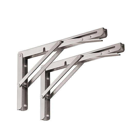 150kg Load Heavy - Duty Stainless - Steel Folding Table Bracket Shelf Bench - Buy Online at Bargain Bay Australia