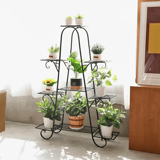 9 Tier Metal Plant Shelf Stand Multilayer Potted Display Rack Patio - Buy Online at Bargain Bay Australia