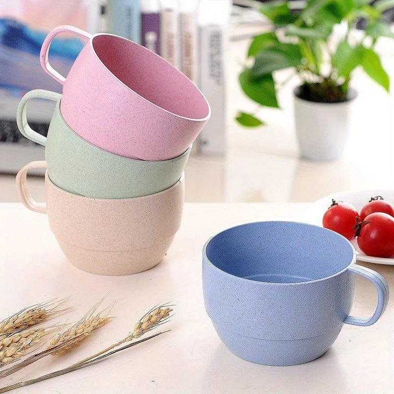 4 - Piece Minimalist Drink Cup Set – Portable Colorful Coffee Cups - Buy Online at Bargain Bay Australia