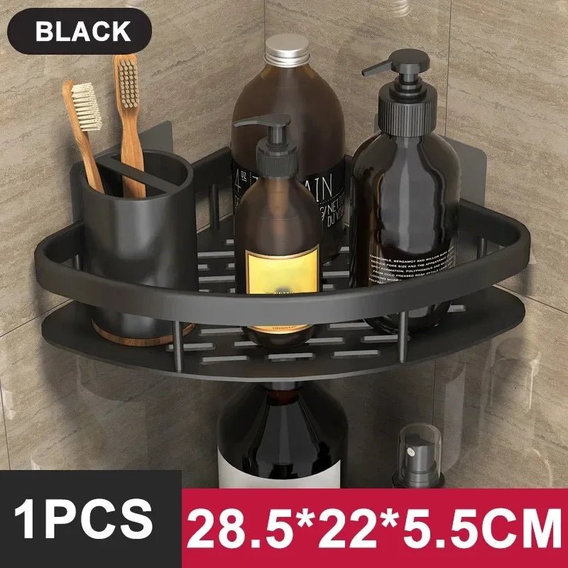 Aluminum Alloy Bathroom & Kitchen Shelf – No - Drill Shampoo & Storage Rack - Buy Online at Bargain Bay Australia