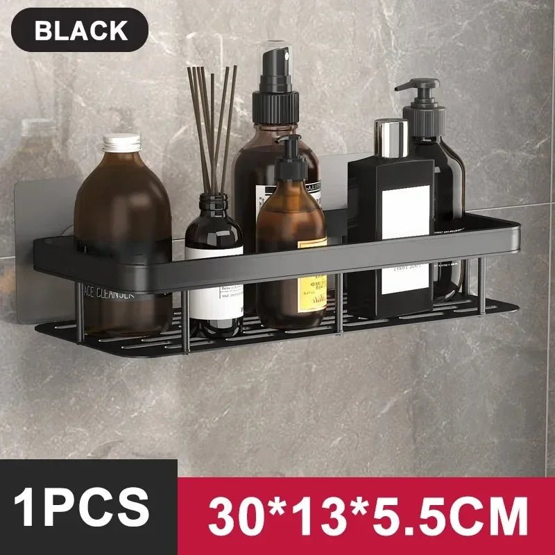 Aluminum Alloy Bathroom & Kitchen Shelf – No - Drill Shampoo & Storage Rack - Buy Online at Bargain Bay Australia