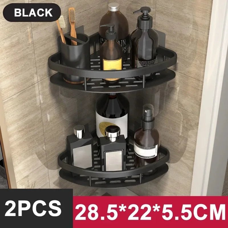 Aluminum Alloy Bathroom & Kitchen Shelf – No - Drill Shampoo & Storage Rack - Buy Online at Bargain Bay Australia