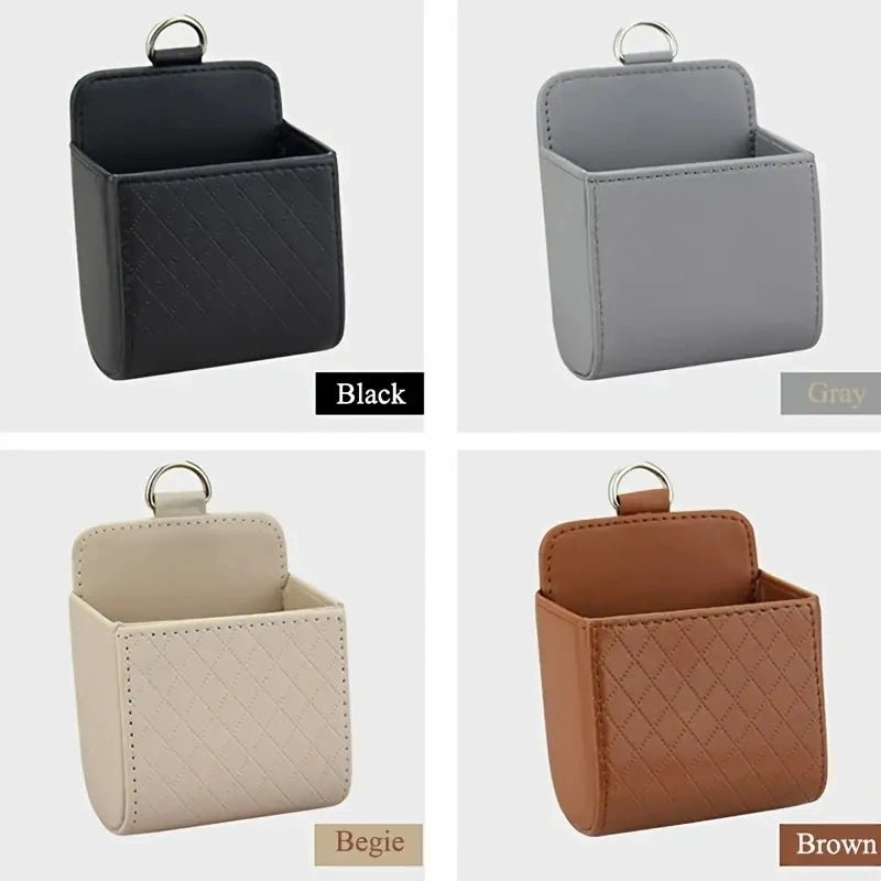 PU Leather Car Phone Holder & Storage Box – Air Vent Organizer - Buy Online at Bargain Bay Australia