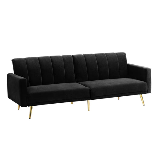 Velvet 3 - Seater Sofa Bed Black - Buy Online at Bargain Bay Australia