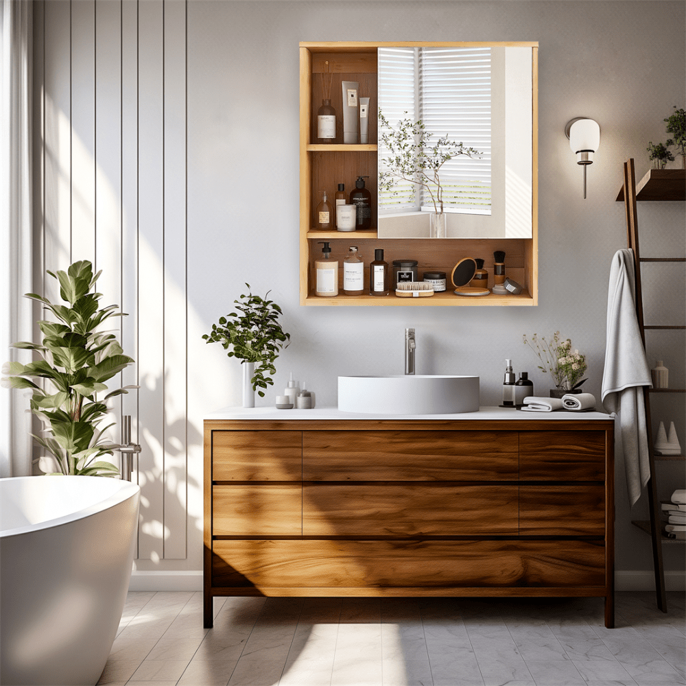 Wall Mounted Bathroom Medicine Cabinet with Storage - Buy Online at Bargain Bay Australia