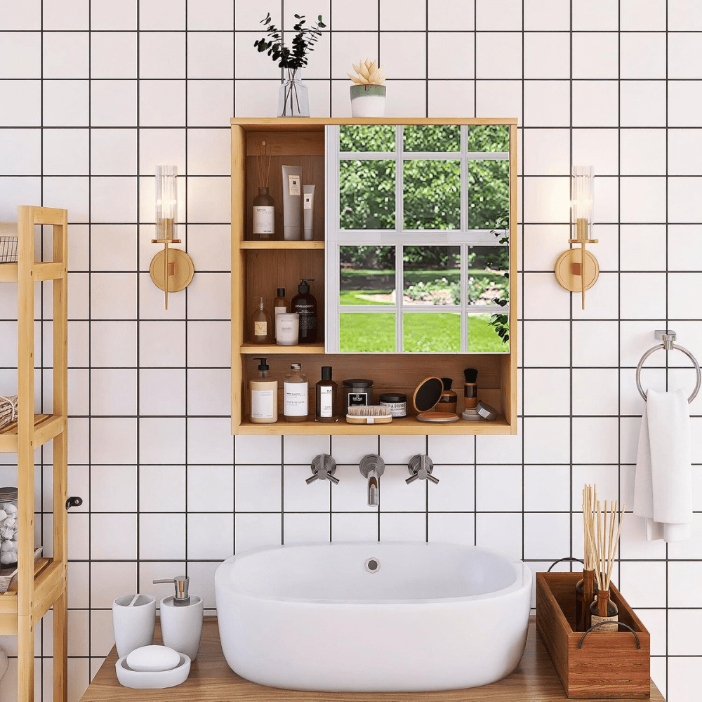 Wall Mounted Bathroom Medicine Cabinet with Storage - Buy Online at Bargain Bay Australia