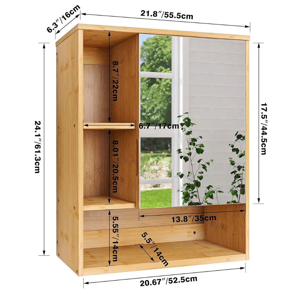 Wall Mounted Bathroom Medicine Cabinet with Storage - Buy Online at Bargain Bay Australia