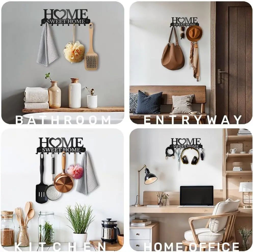 Wall Mounted Key Holder – Sweet Home Decorative Hook - Buy Online at Bargain Bay Australia